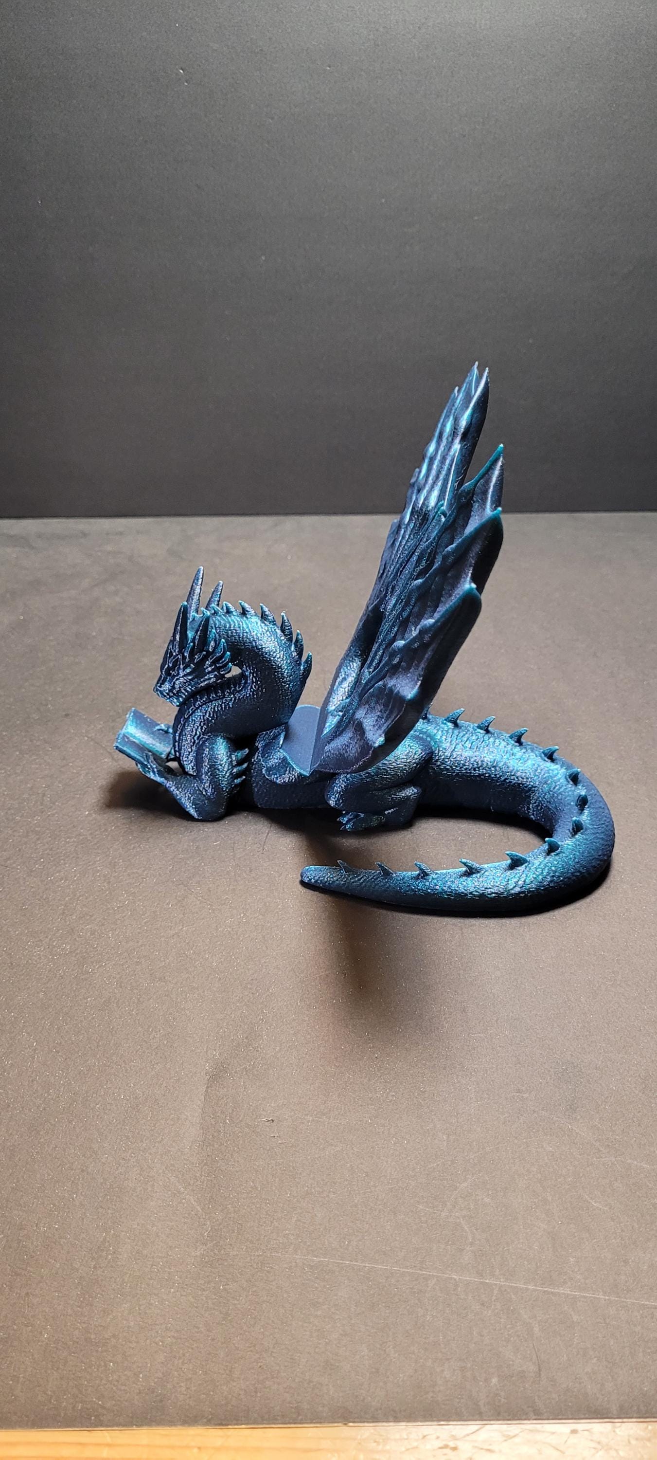 Dragon Book Keeper – 3D Printed Fantasy Book or Tablet Stand | Fantasy Home Decor