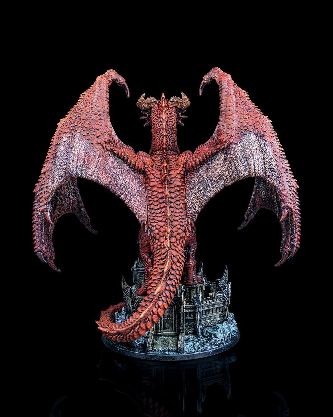 Majestic 3D Printed Dragon Figurine – Arnya the Dragon Queen | Fantasy Resin Model for DnD, TTRPG, Display, or Gift