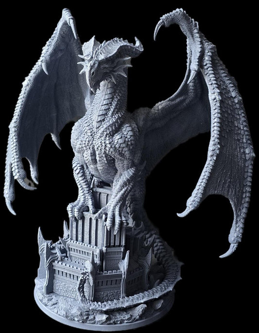 Majestic 3D Printed Dragon Figurine – Arnya the Dragon Queen | Fantasy Resin Model for DnD, TTRPG, Display, or Gift