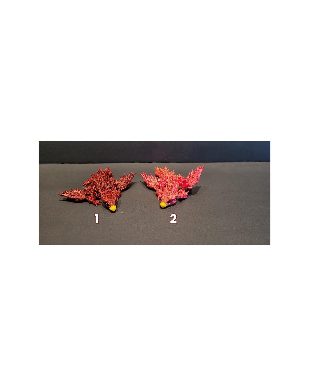 Vibrant Pheonix Dragon Figurine — 3D Printed Dragon with Detailed Eyes, Fantasy Décor, Gamer Gift & Dragon Collector’s Treasure