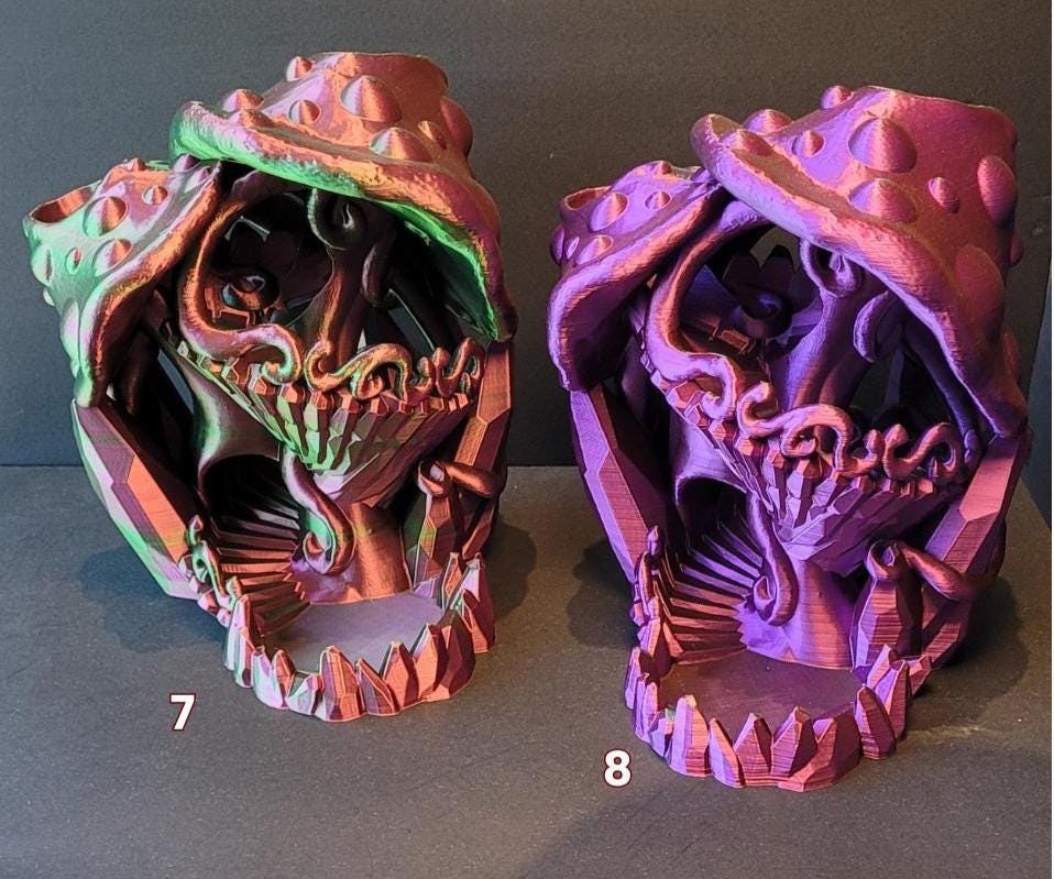 Mushroom Dice Tower | Mini & Regular Sizes | Amazing Sound | DnD Dice Roller | Variety of Colours | TTRPG Dice Accessory