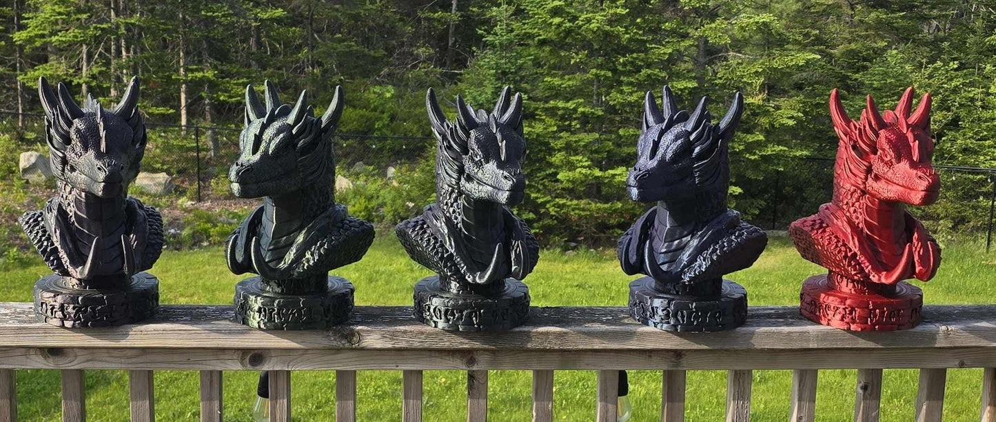 Dragon Bust Headphone Holder | 3D Printed Dragon Stand for Headsets, Sunglasses & Controllers | Sparkly or Solid Colors