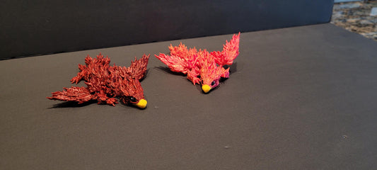 Vibrant Pheonix Dragon Figurine — 3D Printed Dragon with Detailed Eyes, Fantasy Décor, Gamer Gift & Dragon Collector’s Treasure