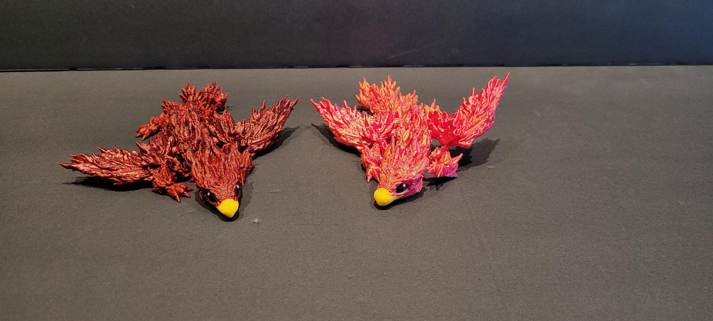 Vibrant Pheonix Dragon Figurine — 3D Printed Dragon with Detailed Eyes, Fantasy Décor, Gamer Gift & Dragon Collector’s Treasure