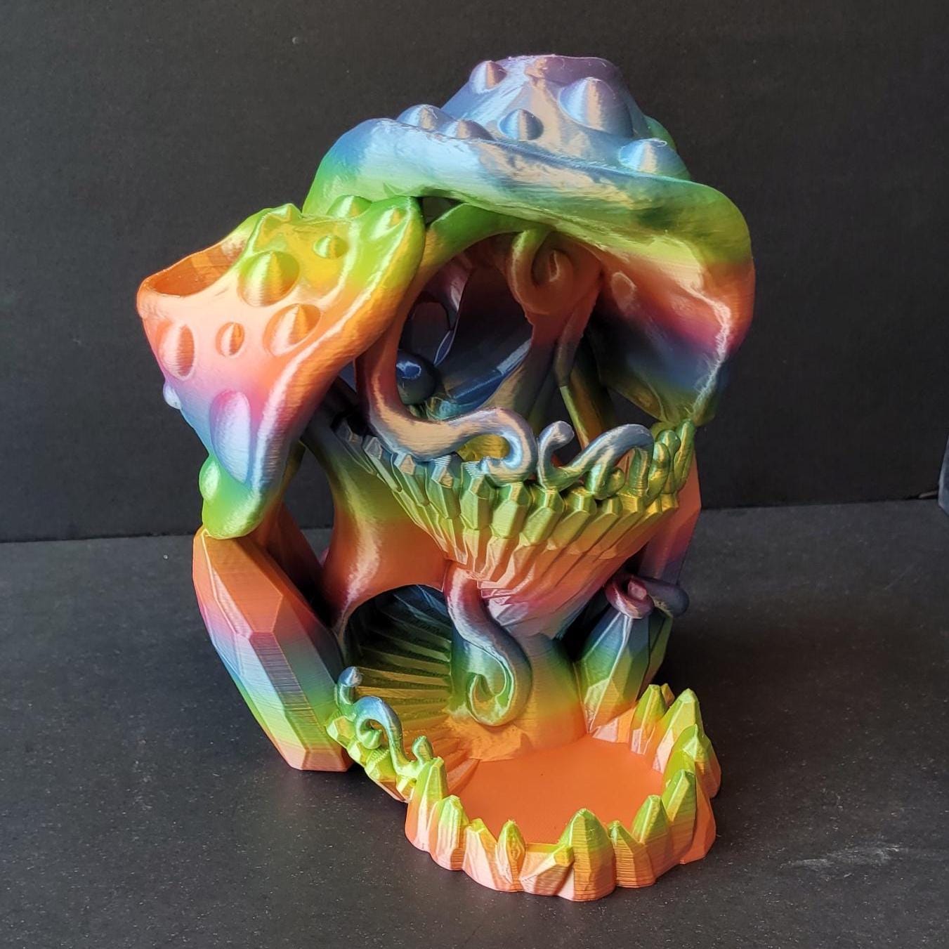 Mushroom Dice Tower | Mini & Regular Sizes | Amazing Sound | DnD Dice Roller | Variety of Colours | TTRPG Dice Accessory