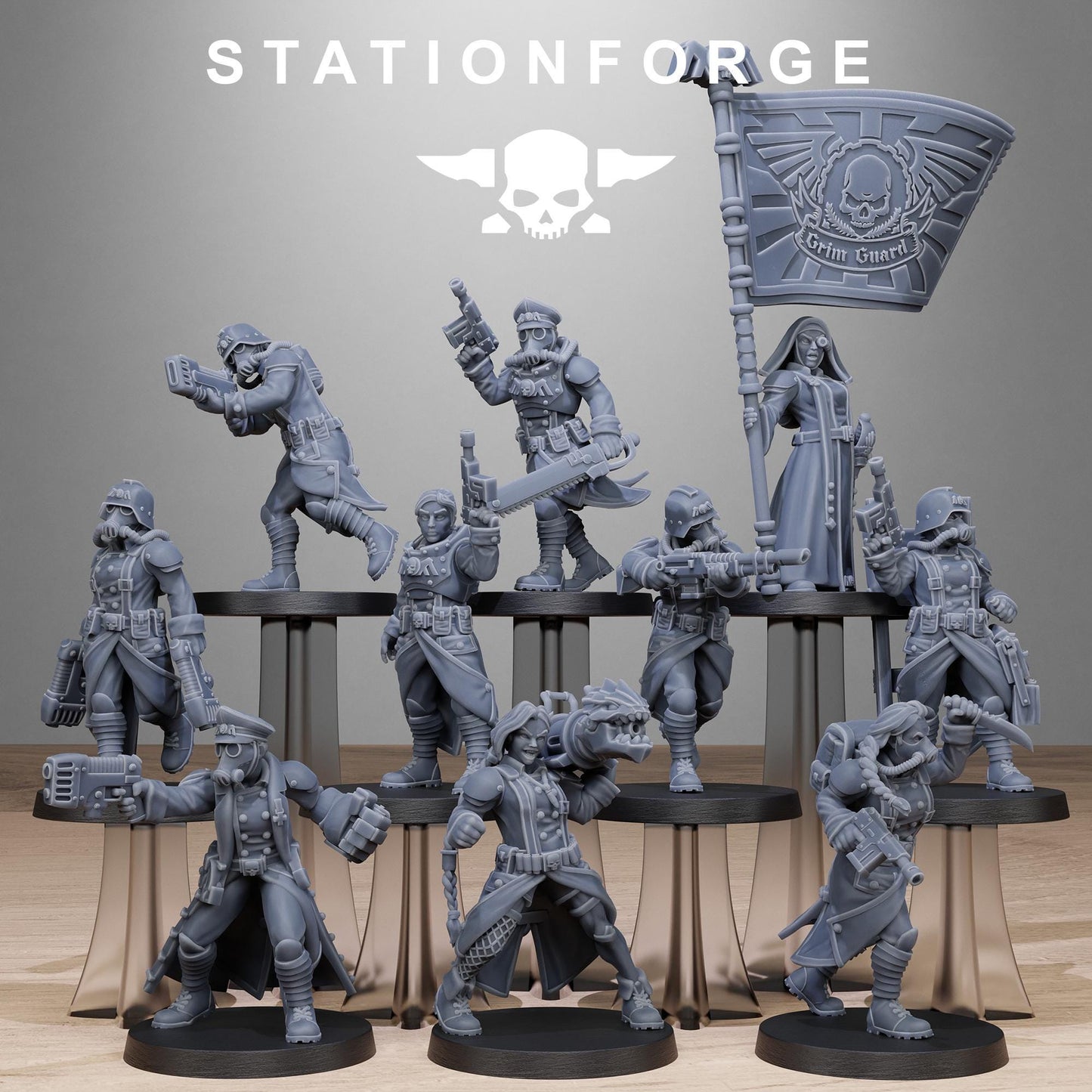 GrimGuard Sisters: Sci-Fi Wargaming Miniatures - Station Forge