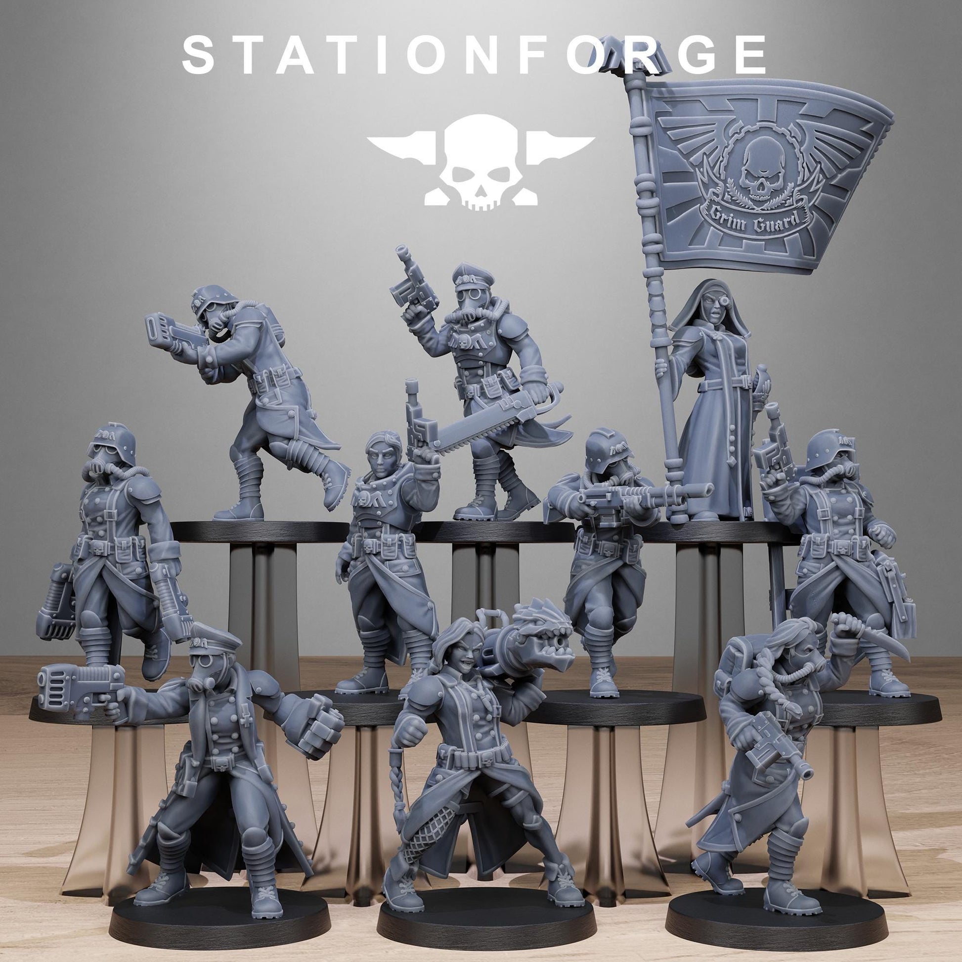 GrimGuard Sisters: Sci-Fi Wargaming Miniatures - Station Forge