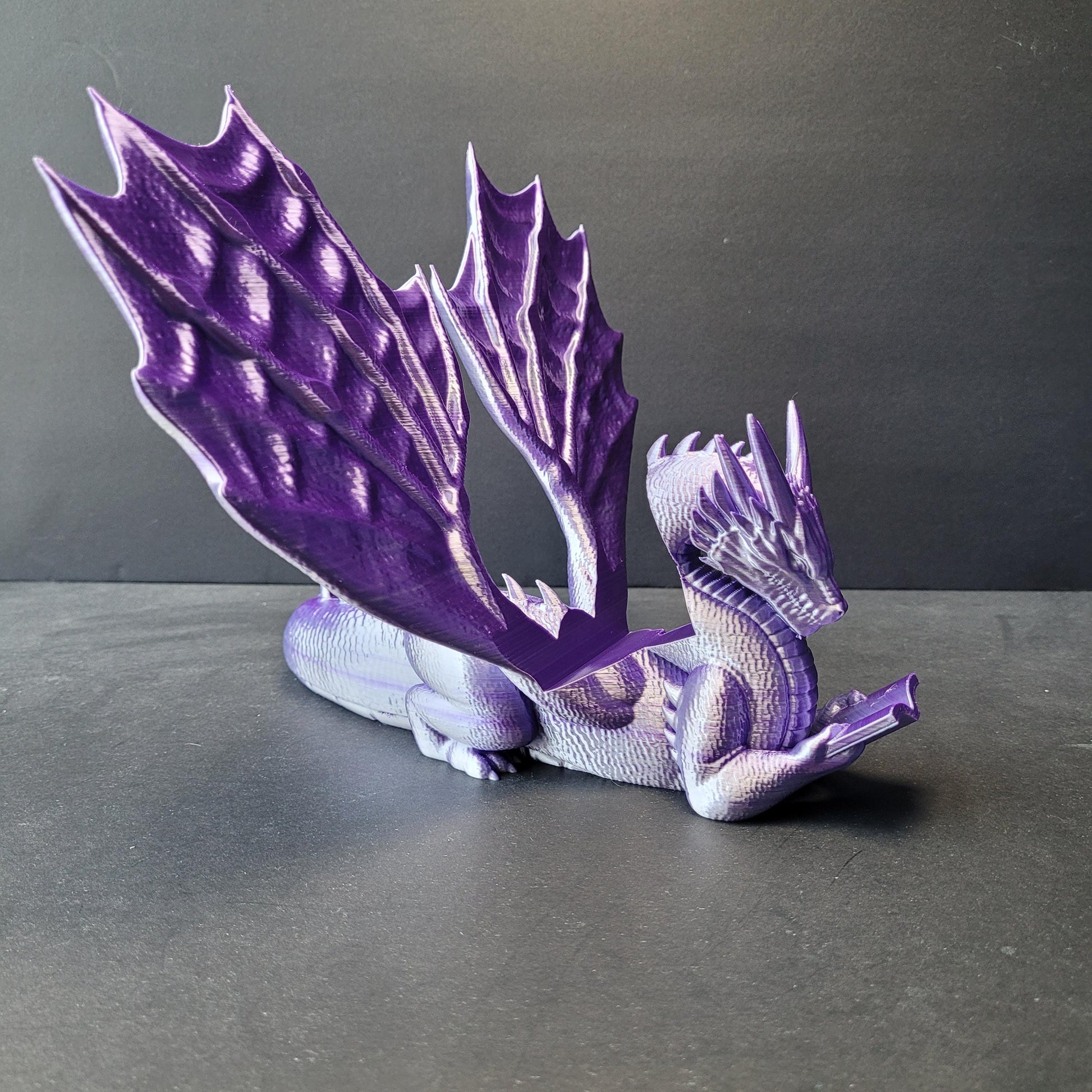 Dragon Book Keeper – 3D Printed Fantasy Book or Tablet Stand | Fantasy Home Decor