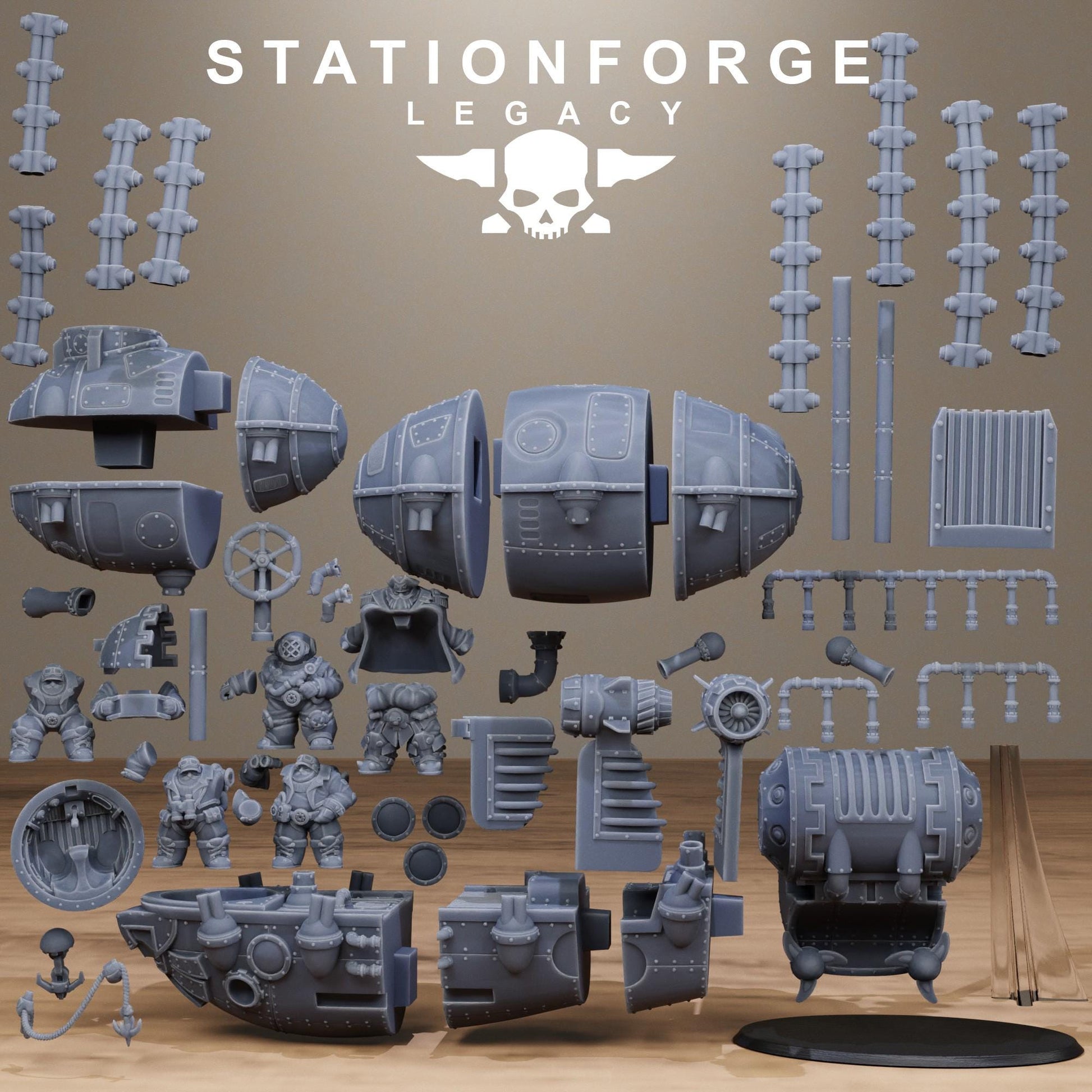 Ironvale Airship Maximus | Station Forge Legacy | Wargaming | Infantry