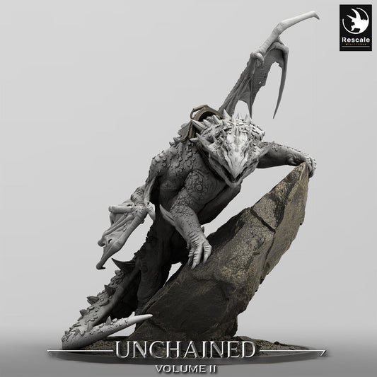 Volcanic Dragon Miniature | DnD Gift | Unchained | Lord of the Print | Wargaming | Dungeons and Dragons | Tabletop RPG |Dragon Rider