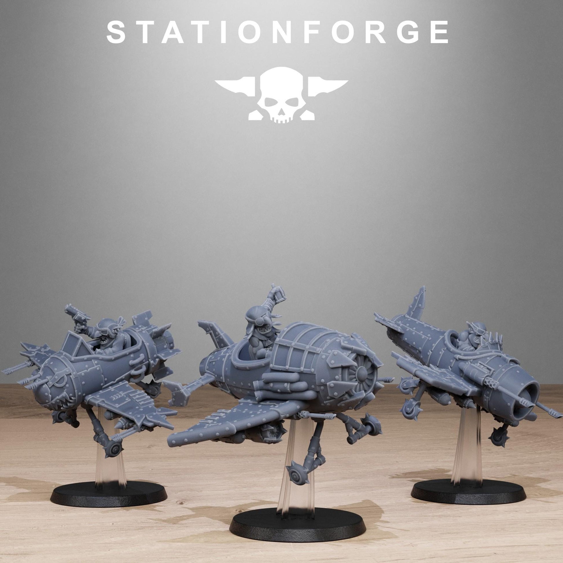 Orkaz Gob Planes | Orkaz | Orc | Grimdark Future | Sci Fi | Space | Table Top | Station Forge | tabletop Wargaming | High Quality Minis