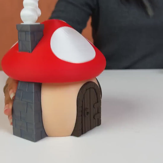 Magical Mushroom Fairy House | 3D Printed Fairy Cottage | Enchanted Mushroom Home | Fantasy Decor for Cosplay  | Whimsical Home Accent
