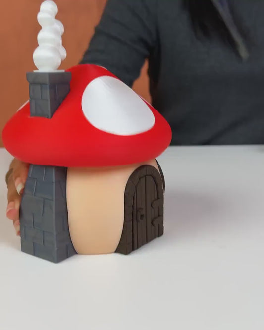 Magical Mushroom Fairy House | 3D Printed Fairy Cottage | Enchanted Mushroom Home | Fantasy Decor for Cosplay  | Whimsical Home Accent