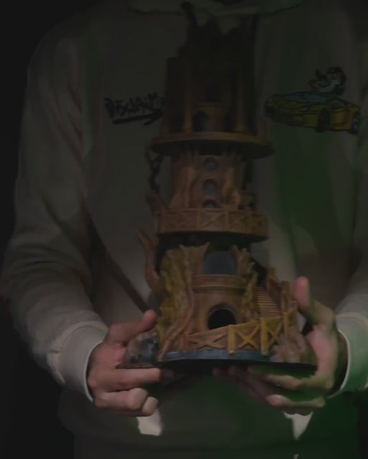 Watch Tower Dice Tower | Handcrafted Magic Dice Holder | Unique Tabletop RPG Accessory | Fantasy-Themed Gaming Decor
