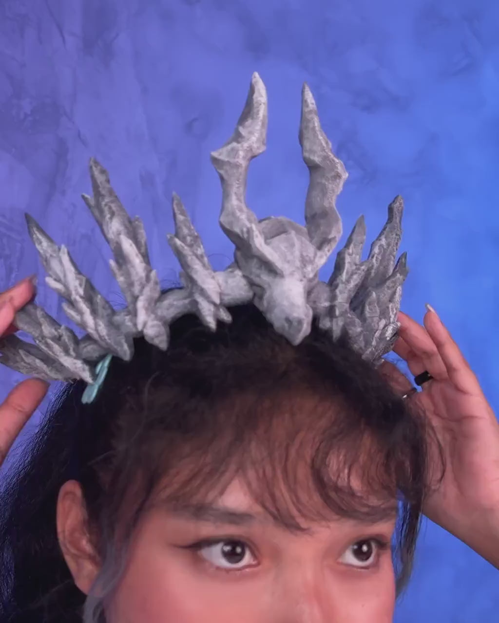 Dragon Heirs Crown | 3D Printed Cosplay Headpiece | Fantasy Crown for Cosplay & Costume | Dragonborn, Elf, or Medieval Fantasy