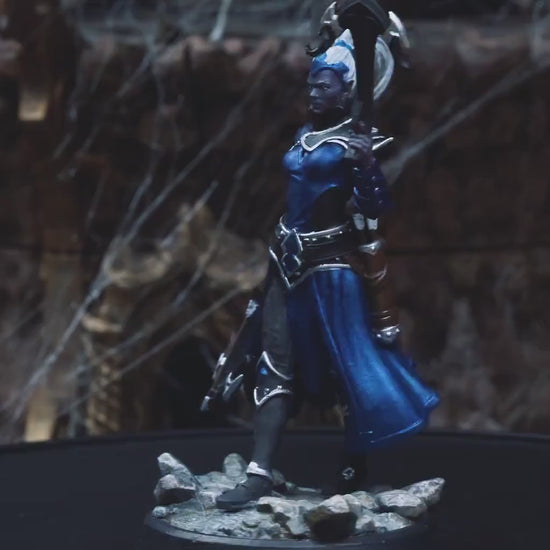 Female Dark Elf Huntress Miniature for Dungeons and Dragons - Detailed Tabletop RPG Figurine for Roleplaying Games and Collectors