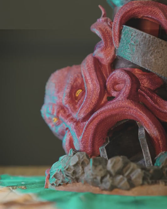 Kraken Dice Tower | DnD Gift | Sea Monster Dice Holder | Unique Tabletop RPG Accessory | Ocean-Themed Gaming Decor | Dice Roller | Ocean Sea