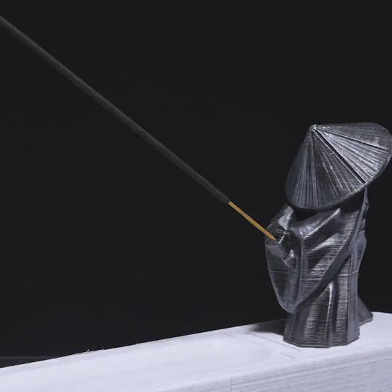 Samurai Incense Holder: Japanese Ash Catcher, Asian Burner Box - Meditation, Yoga, Home & Office - Unique Stick Stand for Aromatherapy Relax