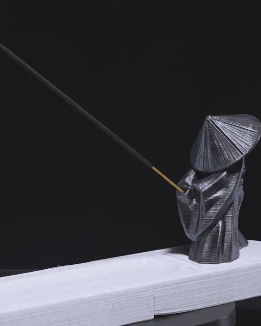 Samurai Incense Holder: Japanese Ash Catcher, Asian Burner Box - Meditation, Yoga, Home & Office - Unique Stick Stand for Aromatherapy Relax