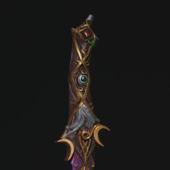 Whisperer Elven Dagger Prop - Handcrafted Fantasy Knife for Cosplay, LARP, and Decor - High-Quality Elvish Blade Replica - Ideal for Cosplay