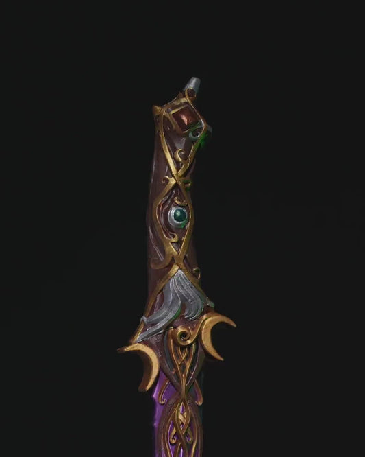 Whisperer Elven Dagger Prop - Handcrafted Fantasy Knife for Cosplay, LARP, and Decor - High-Quality Elvish Blade Replica - Ideal for Cosplay
