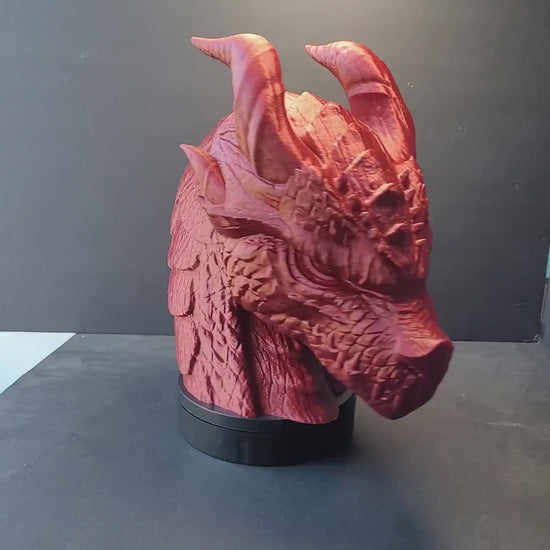 3D Printed Dragon Head Headphone Holder | Fantasy Gamer Desk Accessory | Geek Gift | DND, TTRPG, RPG & Gaming Setup Decor