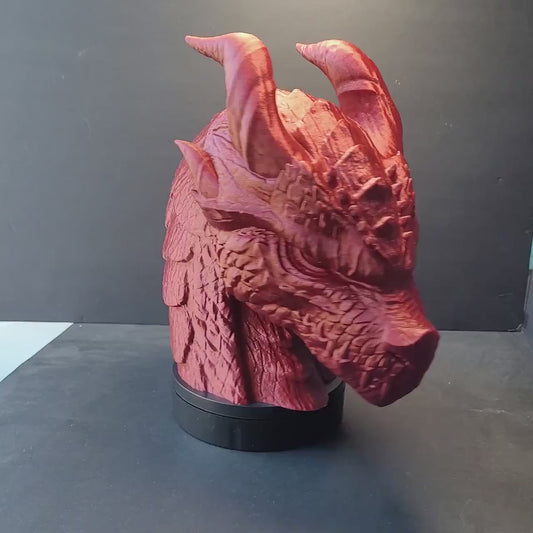 3D Printed Dragon Head Headphone Holder | Fantasy Gamer Desk Accessory | Geek Gift | DND, TTRPG, RPG & Gaming Setup Decor