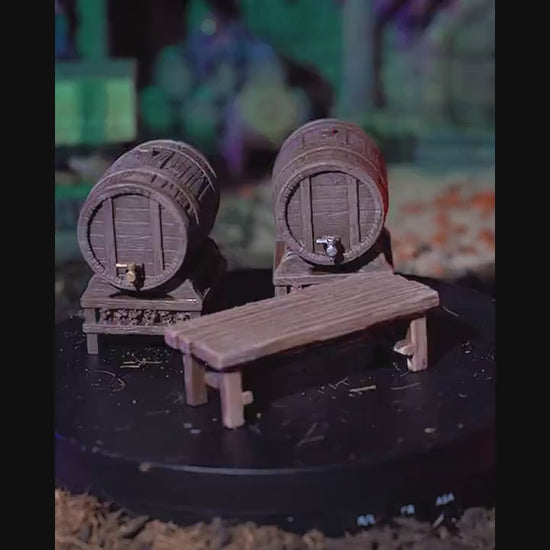 Town DnD Miniature Terrain - Dungeons and Dragons, D&D, Pathfinder, Wargaming, Tabletop, 28mm, 32mm - Perfect for Townscapes and Encounters