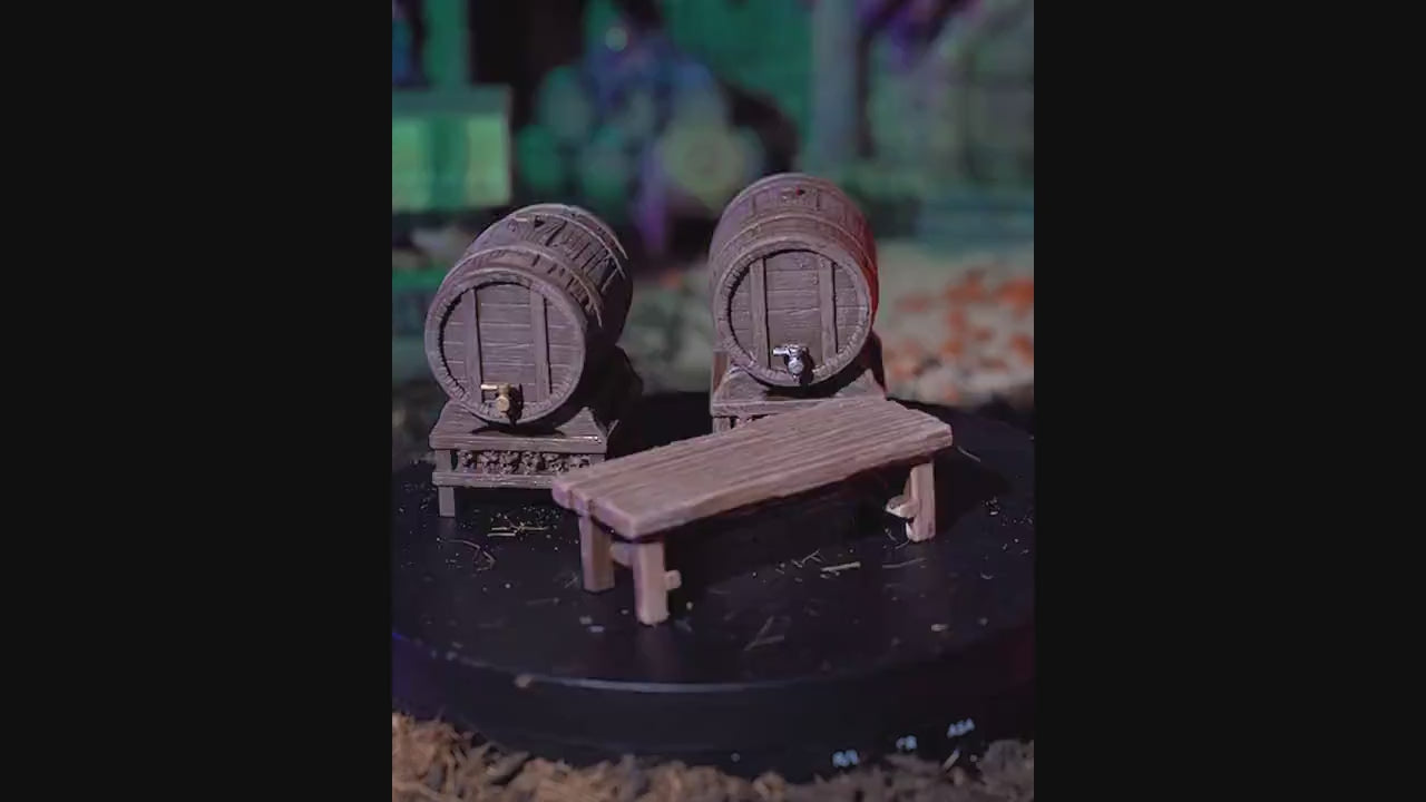 Town DnD Miniature Terrain - Dungeons and Dragons, D&D, Pathfinder, Wargaming, Tabletop, 28mm, 32mm - Perfect for Townscapes and Encounters